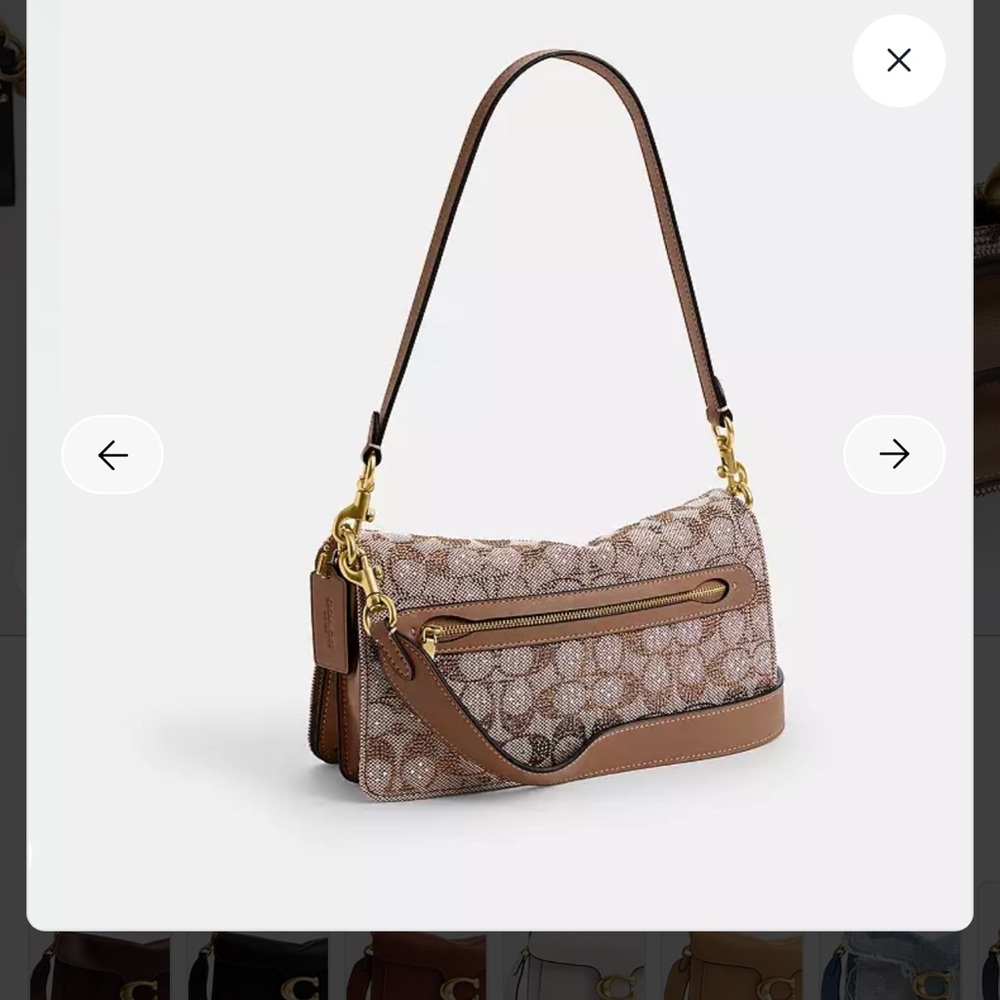 Coach Tabby Shoulder Bag 26 In Crystal Signature Jacquard - Picture 7 of 12